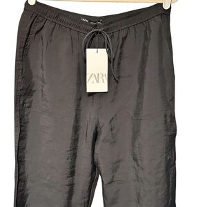 Zara Shimmering Black Trousers